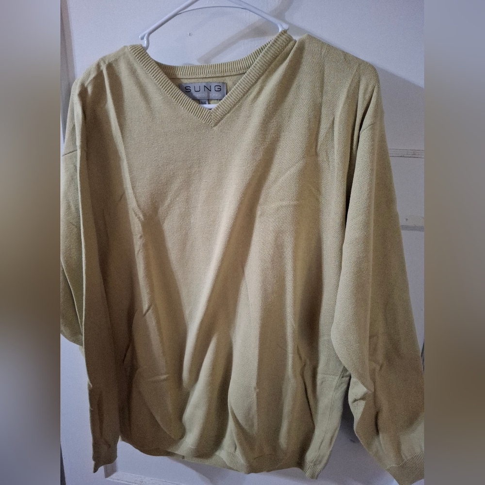 SUNG Olive Knit Sweater (Mgs055)